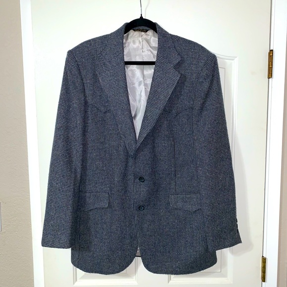Vintage Tweed Wool Western Elbow Patch Coat - Picture 1 of 8